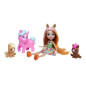 Enchantimals-Famille de Pensee Poney-Poupée et 3 figurines poneys HXB99