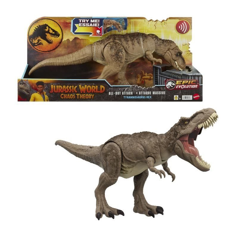 Jurassic World-Tyrannosaure Attaque Impitoyable-Figurine articulée HXF53