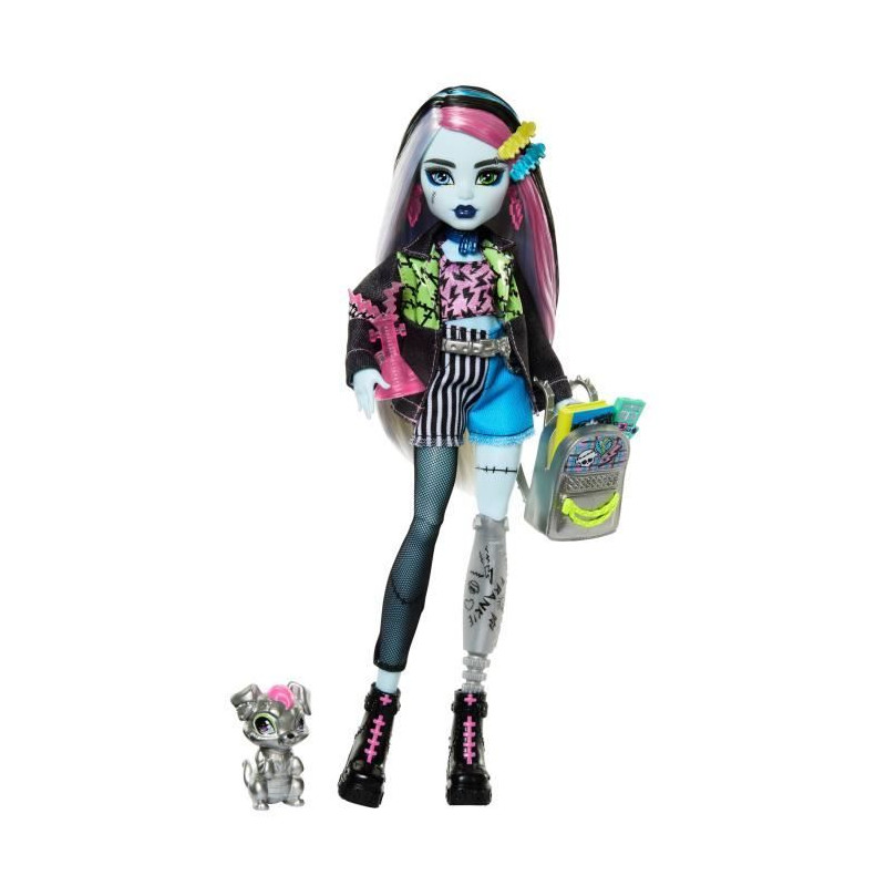 Monster High-Poupée Frankie Stein-Poupée avec animal et accessoires HXH73