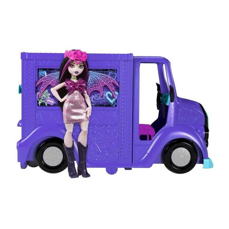 Monster High-Tour Bus Rock Sang-sationnel-Coffret avec poupée et bus HXH83