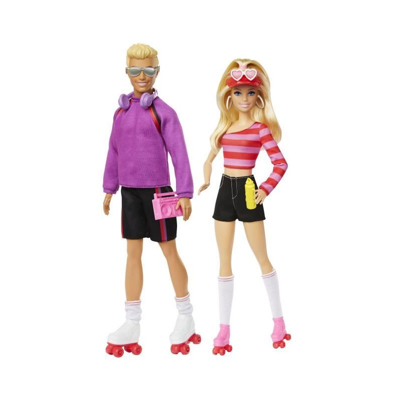 Barbie-Fashionistas-Coffret poupées et accessoires patins a roulettes HXK90