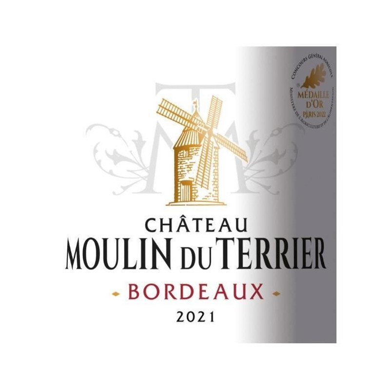 Château Moulin du Terrier 2021 Bordeaux - Vin rouge de Bordeaux