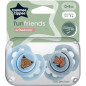 Sucette - TOMMEE TIPPEE - FUN - 0-6 mois - Lot de 2 sucettes symétriques sans BPA - Capsule de stérilisation réutilisable