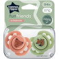 Sucette - TOMMEE TIPPEE - FUN - 0-6 mois - Lot de 2 sucettes symétriques sans BPA - Capsule de stérilisation réutilisable