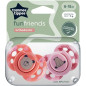 Sucette - TOMMEE TIPPEE - FUN - 6-18 mois - Lot de 2 sucettes symétriques sans BPA - Capsule de stérilisation réutilisable