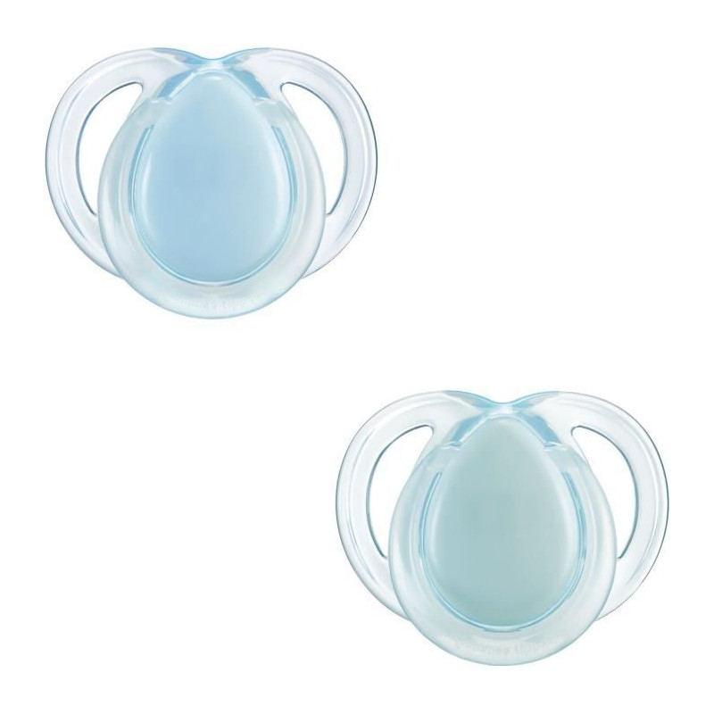 Sucette de nuit - TOMMEE TIPPEE - 0-6 mois - Lot de 2 sucettes phosphorescentes avec capsule de stérilisation réutilisable