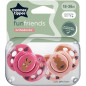 Sucette - TOMMEE TIPPEE - FUN - 18-36 mois - Lot de 2 sucettes symétriques sans BPA - Capsule de stérilisation réutilisable