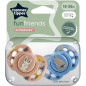 Sucette - TOMMEE TIPPEE - FUN - 18-36 mois - Lot de 2 sucettes symétriques sans BPA - Capsule de stérilisation réutilisable