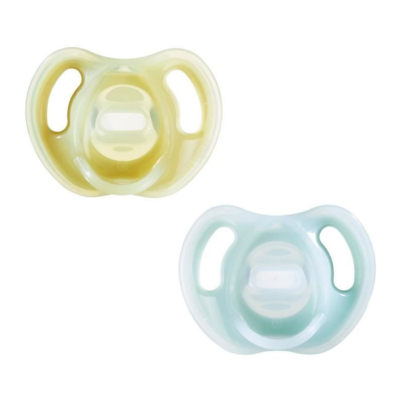 Sucettes - TOMMEE TIPPEE - Ultra-légeres - 6-18 mois - Lot de 2 sucettes monobloc sans BPA