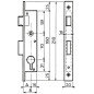 Serrure monopoint à larder profil étroit pour monobloc coffre standard 42mm axe 27mm droite BRICARD – 5368045