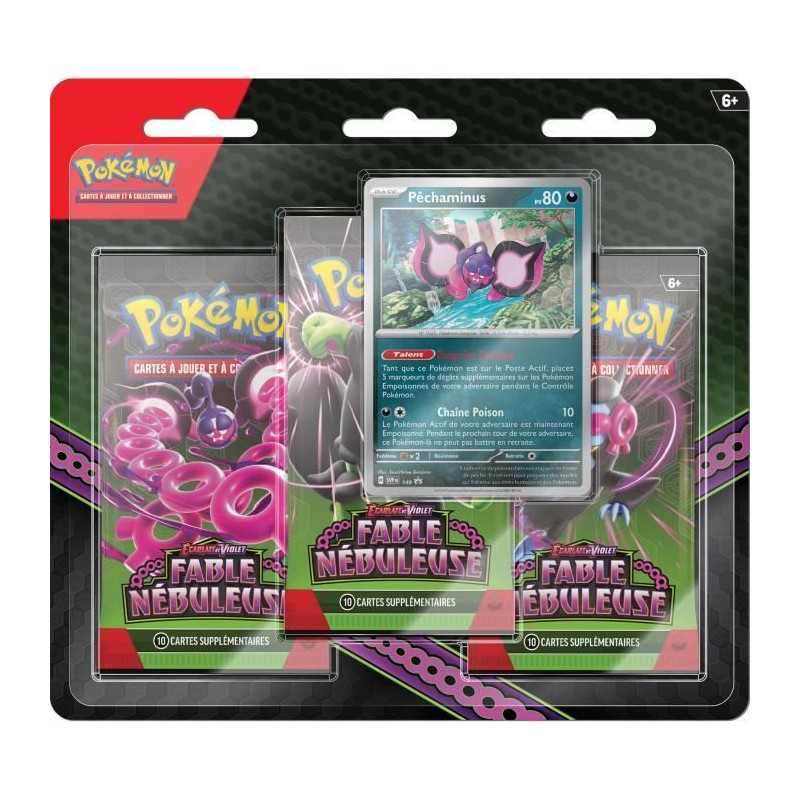 Pokémon EV65 : 3 Pack Carte promo Pechaminus