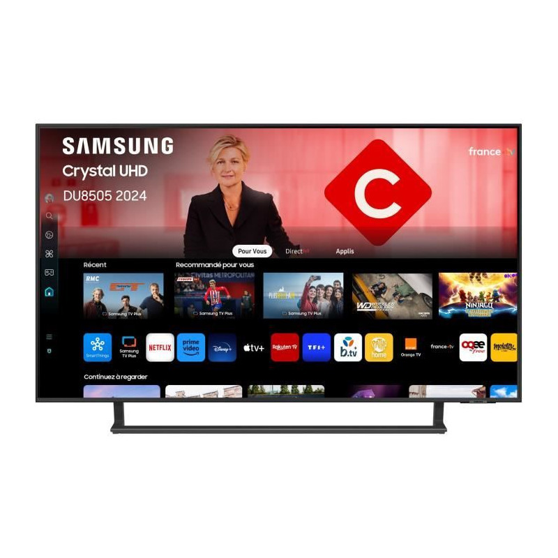 SAMSUNG 43DU8505 - TV LED 43 (109 cm) - 4K UHD 3840x2160 - HDR - Smart TV - Gaming HUB - 3xHDMI - WiFi