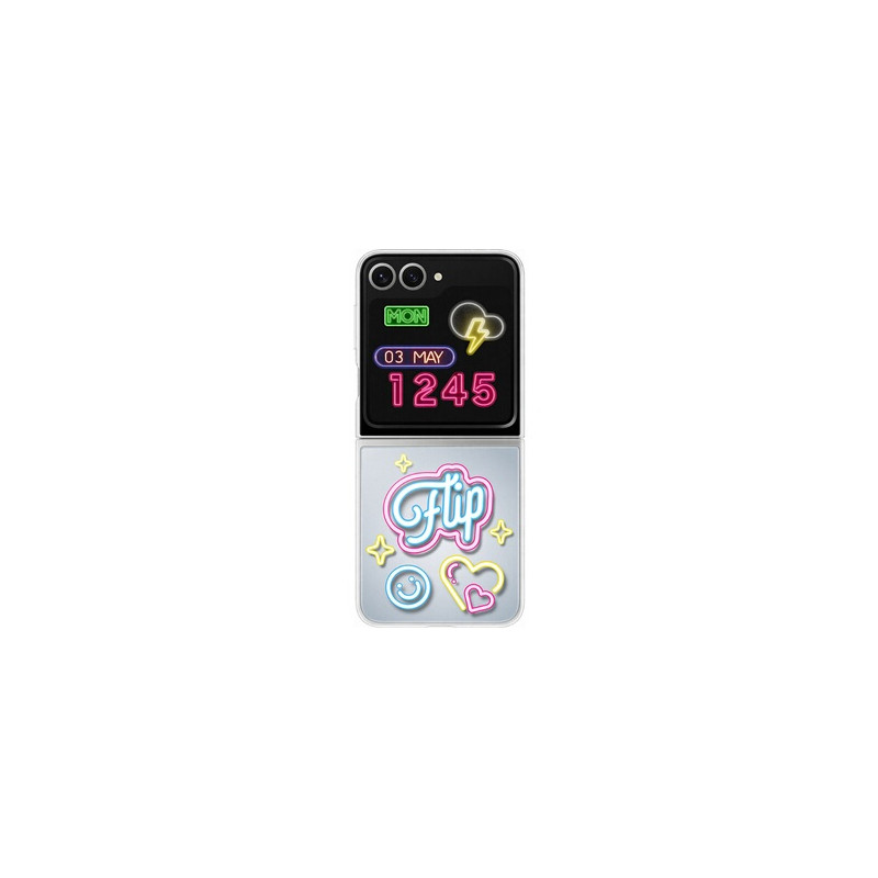 Coque et étui téléphone mobile Samsung Coque personnalisable Neon Galaxy Z Flip 6 Transparent