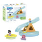 PLAYMOBIL Junior 71687 Ilôt avec toboggan aquatiqueComprend deux personnages, un bébé pieuvre et des accessoires - Des 1 an