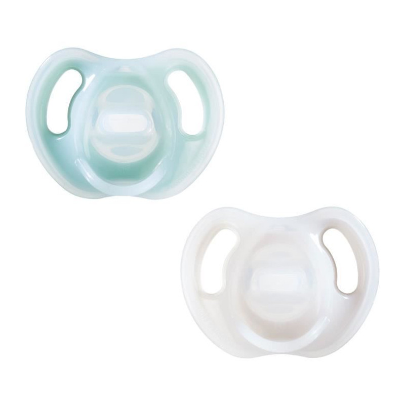 Sucettes - TOMMEE TIPPEE - Ultra-légeres - 0-6 mois - Lot de 2 sucettes monobloc sans BPA