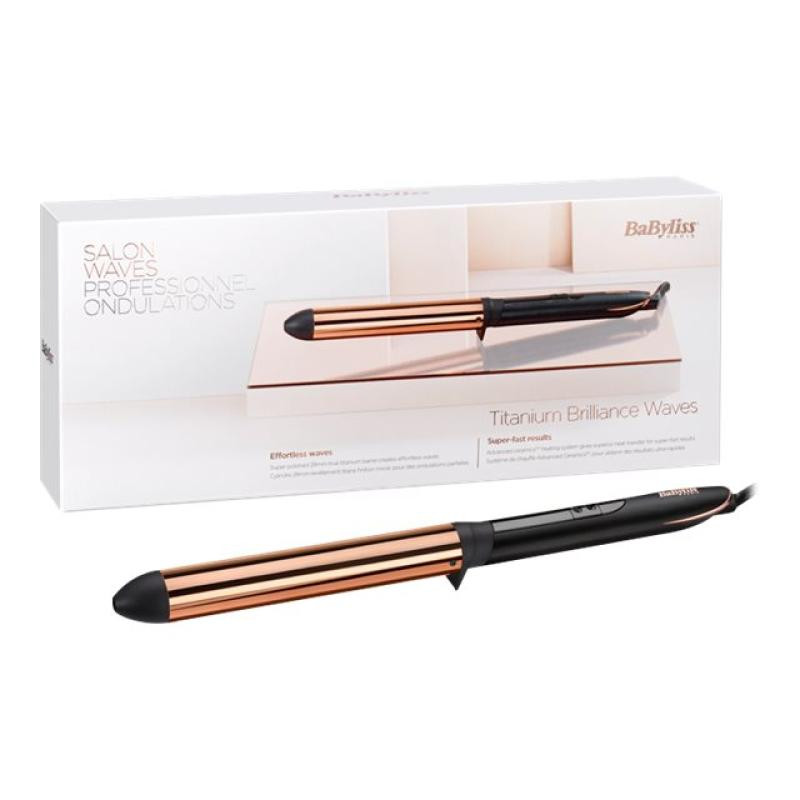 Babyliss Curling Tongs Titanium Brilliance Waves 28mm copper black (C455E)