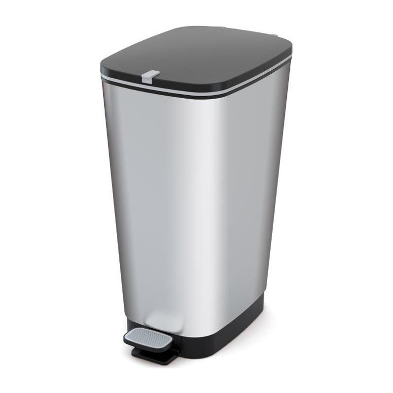 KIS Chic Poubelle a pédale- 42.5L - Aspect Inox