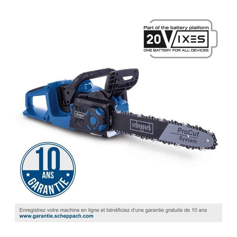 Tronçonneuse brushless sans fil SCHEPPACH BC-CS355Duo-X - 2x20V - 20V IXES - ProCut 14 -sans batterie ni chargeur