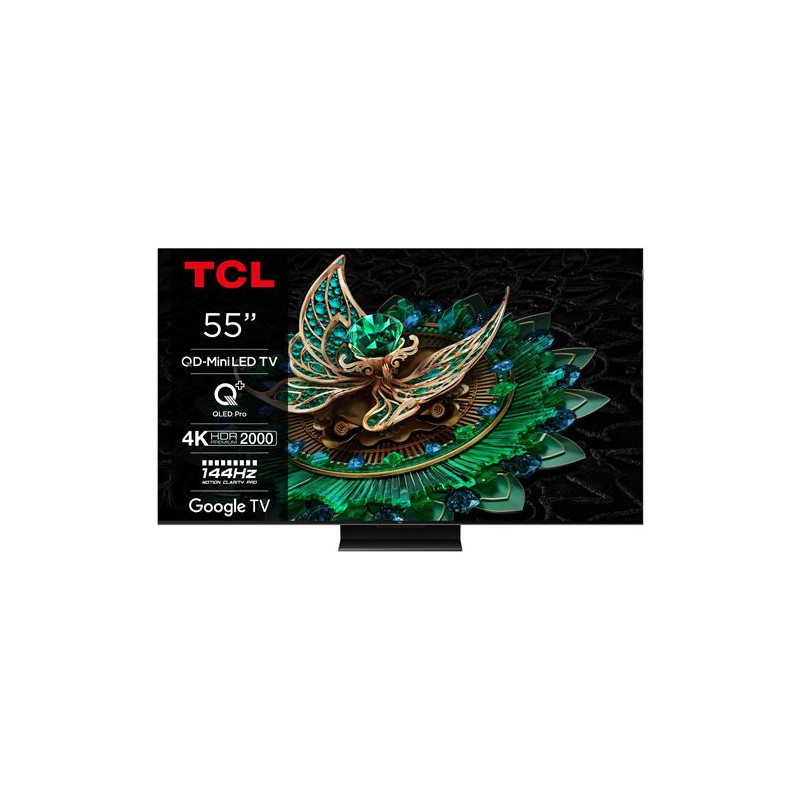 TV QD MiniLed TCL 55C89B 139 cm 4K UHD 2024 Aluminium brossé