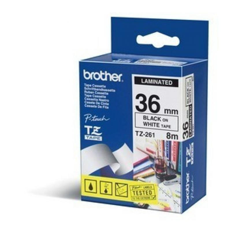 Brother TZE-Schriftbandkassette TZESchriftbandkassette TZe-261 TZe261 White Black (TZE261)