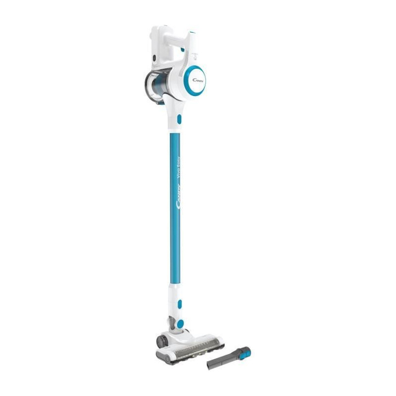 CANDY Viva CVIVA02E - Aspirateur Balai sans fil multifonction - 22 V - Autonomie 30 min - Bleu / Blanc