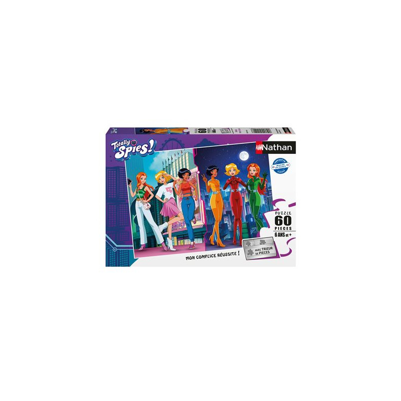 Puzzle 60 pièces Nathan Amies pour la vie Totally Spies !