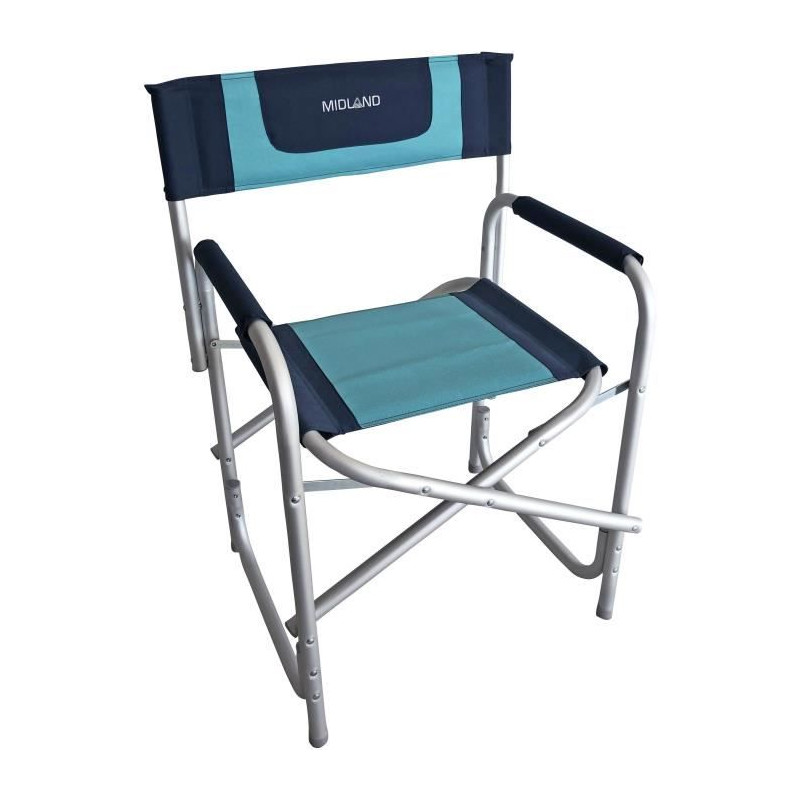 Fauteuil - MIDLAND - Director Midland - Bleu marine / Bleu turquoise