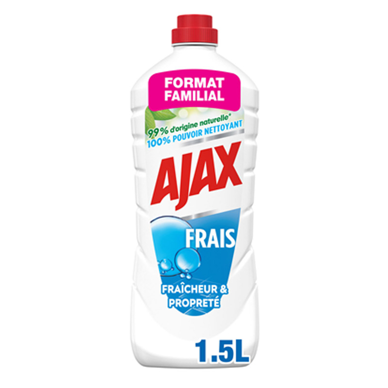 Nettoyant ménager multisurface Ajax Eco frais carton de 12 flacons 1,5L 41511103