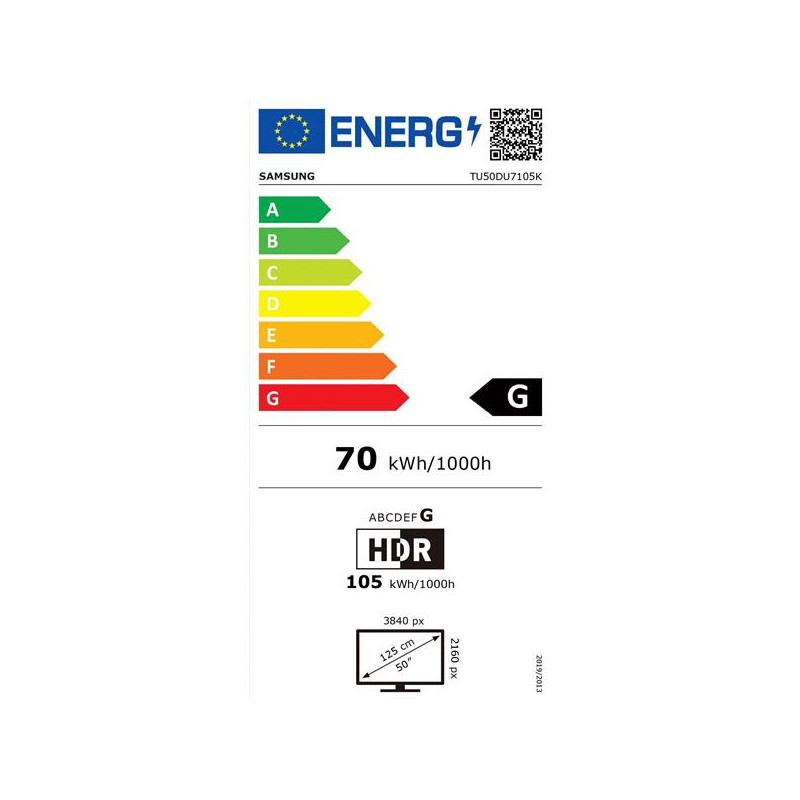 Crystal processor 4K, 50Hz,  Q-Symphony, Airslim, OTS lite, Multiview, SAMSUNG - TU50DU7105KXXC