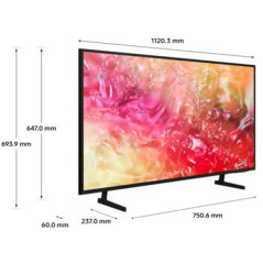 Samsung Crystal processor 4K, 50Hz,  Q-Symphony, Airslim, OTS lite, Multiview, SAMSUNG - TU50DU7105KXXC