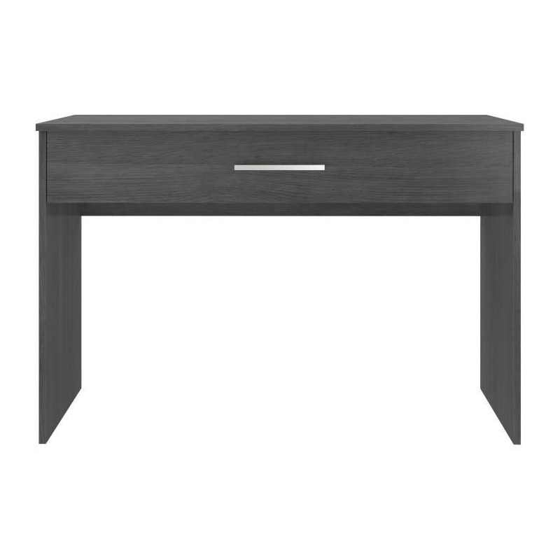 Bureau grand tiroir - Mélaminé gris cendré - 110 x 56 x 81,5 cm