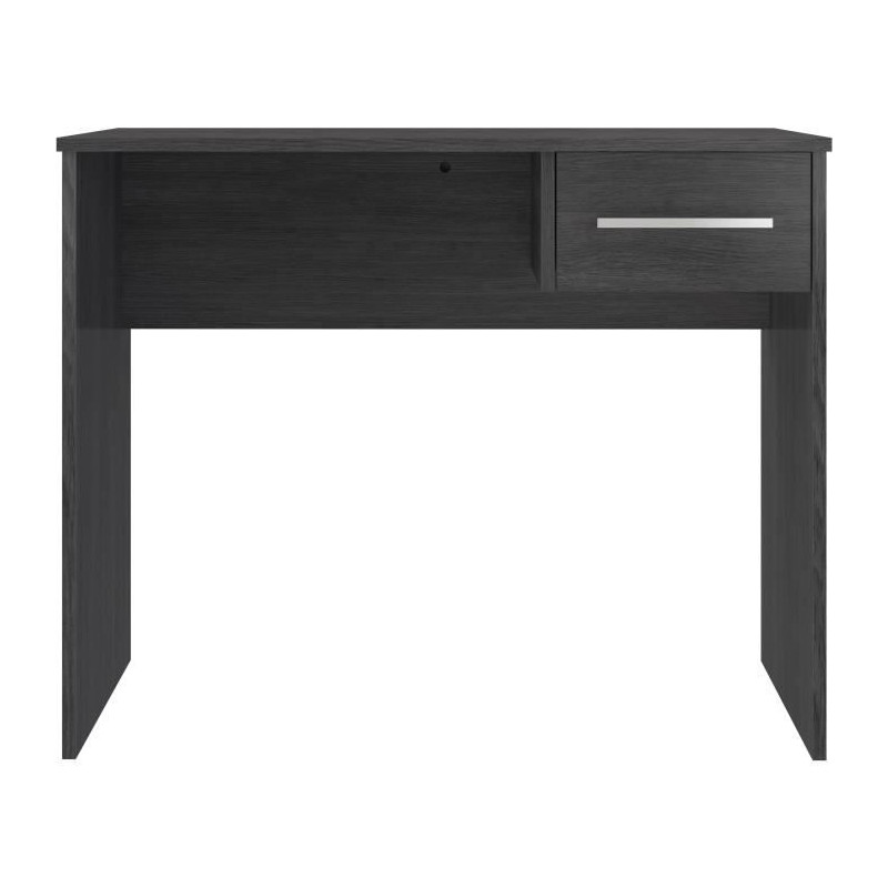 Bureau petit tiroir - Mélaminé gris cendré - 90 x 50 x 74 cm