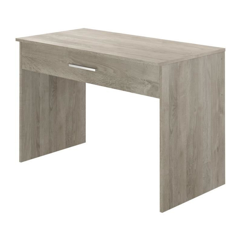 Bureau grand tiroir - Mélaminé chene - 110 x 56 x 81,5 cm