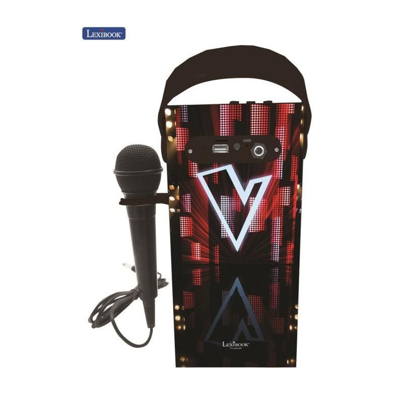 THE VOICE - Enceinte Tendance Bluetooth - Portable avec micro et effets lumineux