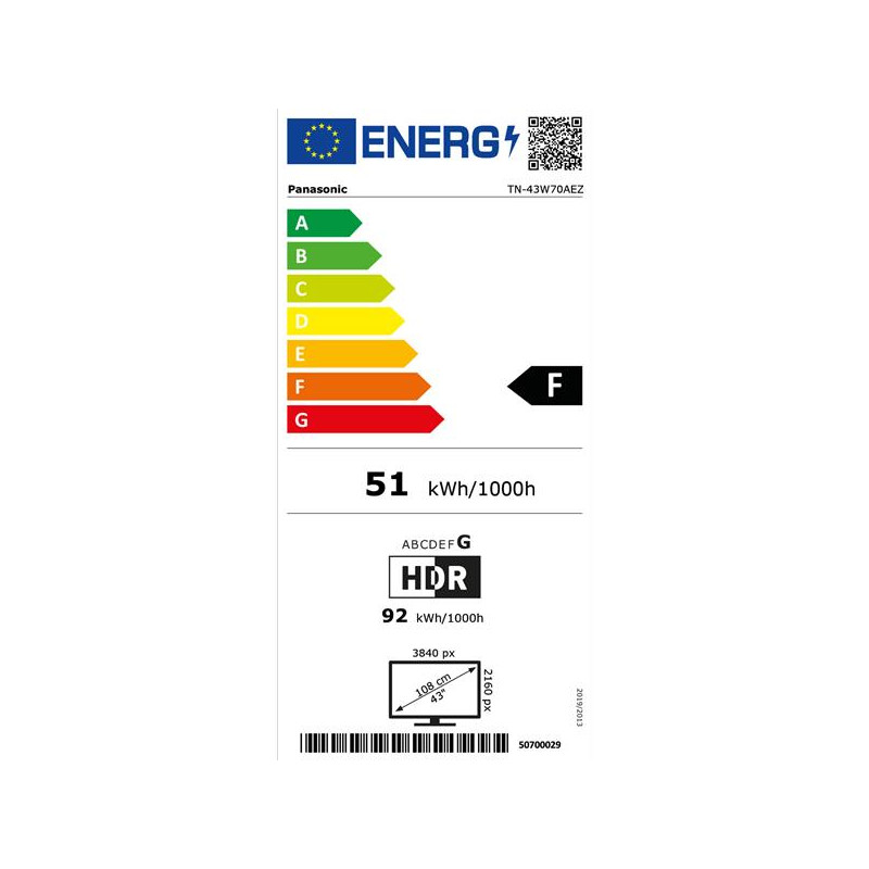 Téléviseur 4K LCD - 50 Hz - Google - 43 pouces PANASONIC - TN43W70AEZ