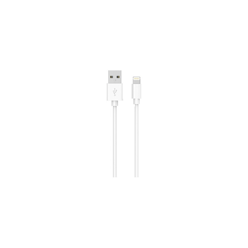 Chargeur pour téléphone mobile Wow Cable USB A Lightning MFI 2,4A 1M blanc