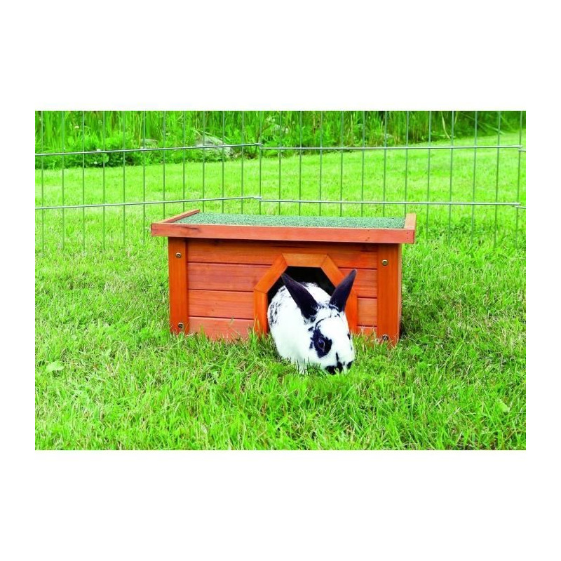 Habitat pour petits animaux - TRIXIE - Natura - Pin verni - Extérieur - Lapin - Adulte - Rongeur