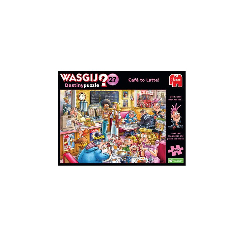 Puzzle 1000 pièces Jumbo Wasgij Le Café