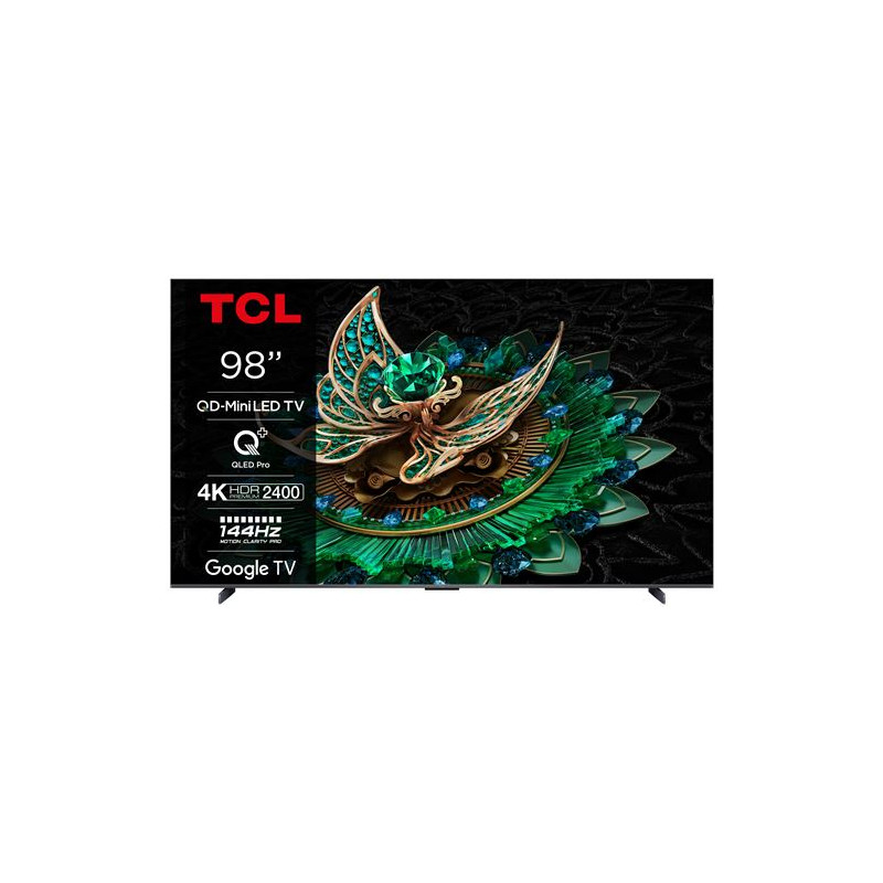 TV QD MiniLed TCL 98MQLED85 248 cm 4K UHD 2024 Aluminium brossé