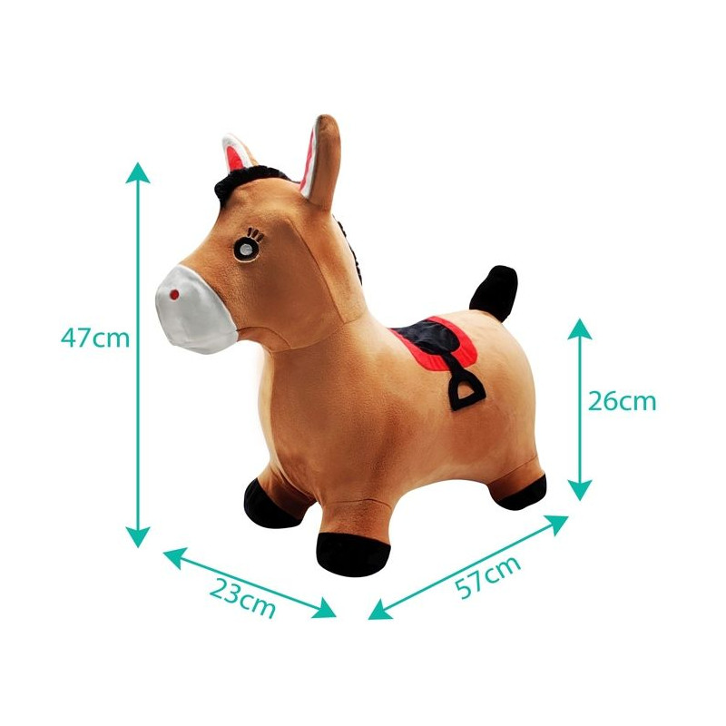 LEXIBOOK - Porteur Poney Sauteur Gonflable Peluche