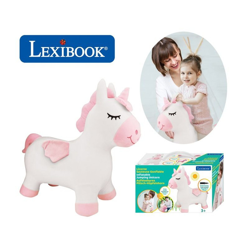 Porteur Licorne Sauteuse Gonflable Peluche - LEXIBOOK