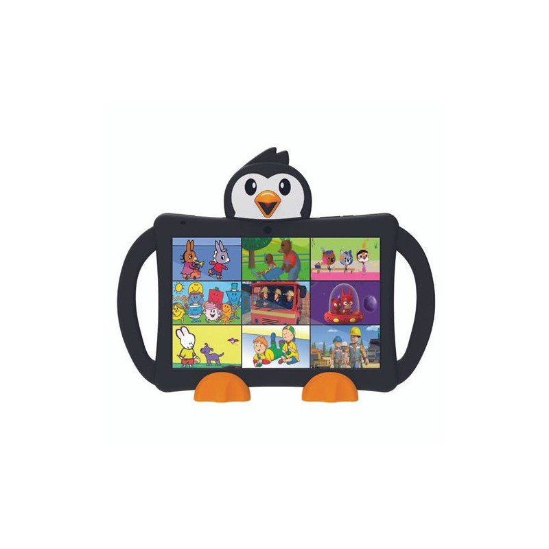 Tablette Tactile Logicom Logikids 10,1" pour enfants de 3 à 8 ans 32 Go Noir + Coque de protection en silicone Pingouin