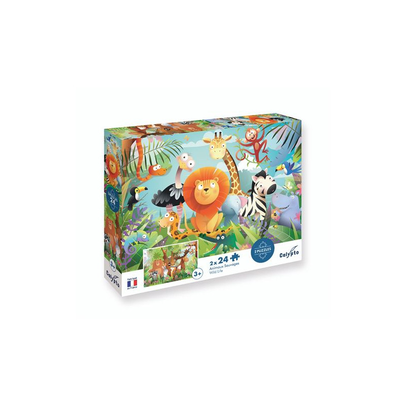 Puzzles SentoSphère Animaux Sauvages 2 x 24 pièces