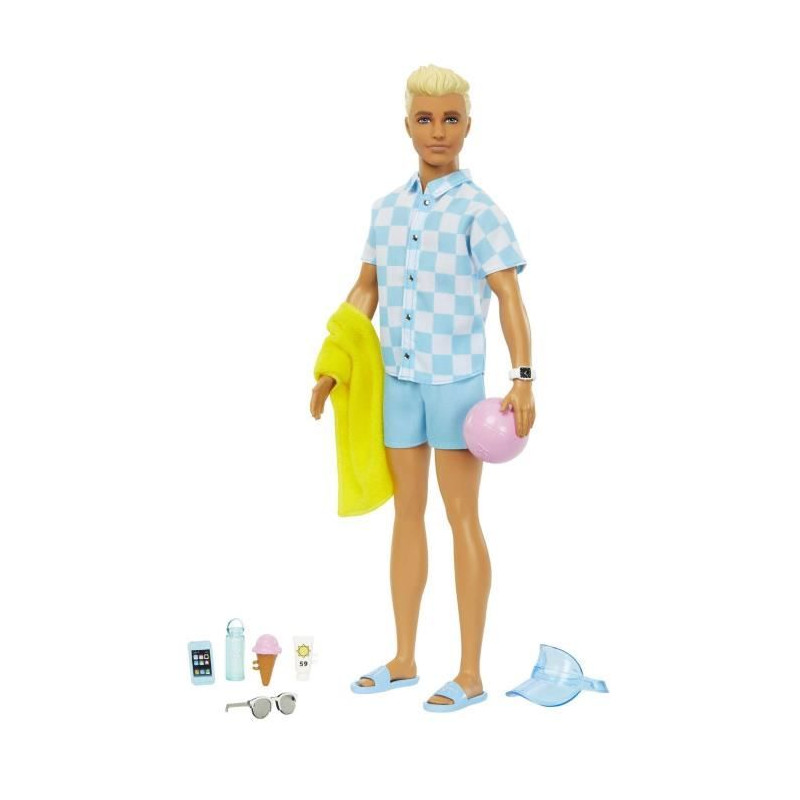 BARBIE - BARBIE BEACH DAY KEN (CP4) - 21A - poupée - 3 ans et +