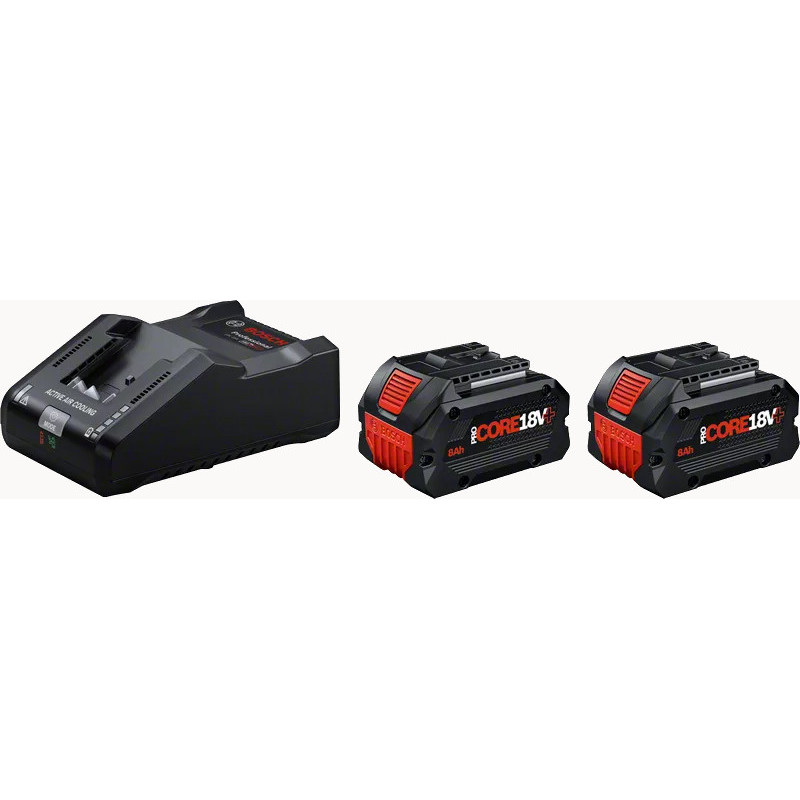 Pack de 2 batteries ProCORE18V 8.0Ah + chargeur GAL 18V 160 BOSCH 1600A02X03