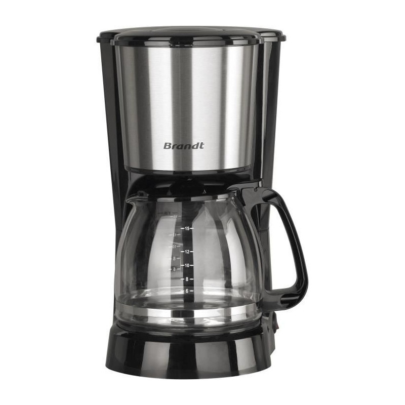 Cafetiere électrique - BRANDT - CAF815X - 15 tasses - 800 W - Noir