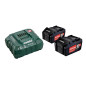 Set de base 2 batteries Li power 18V 4Ah + chargeur ASC 55 METABO 685050000