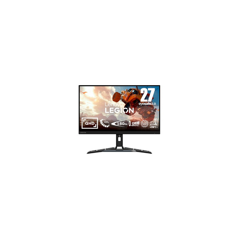 Ecran PC Lenovo LEGION R27qe 27 QHD IPS 0.5MS MPRT 180HZ 450NITS REGLABLE HAUTEUR, INCLINABLE (TILT, SWIVEL, LIFT,PIVOT)