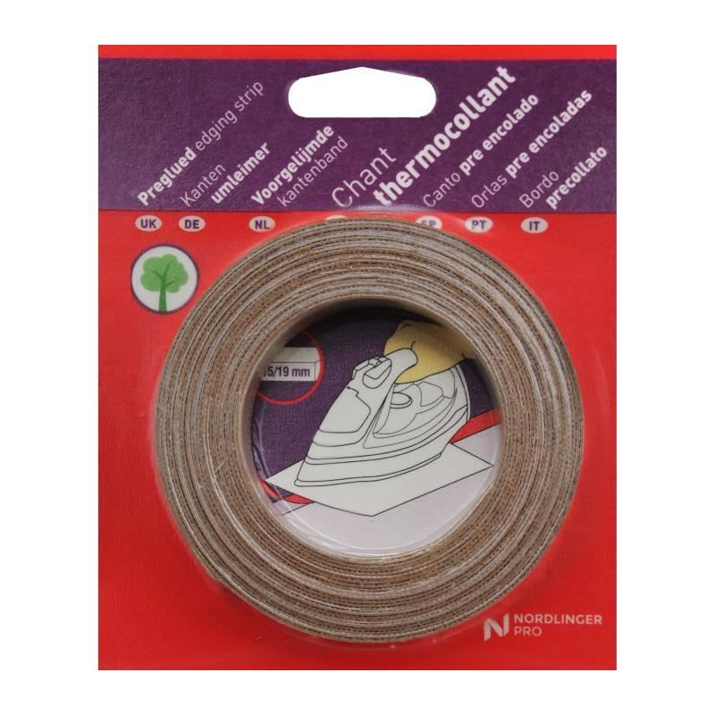 Bande de chant - NORDLINGER PRO - 23 mm x 5 m - Thermocollant - Bois Véritable Chene