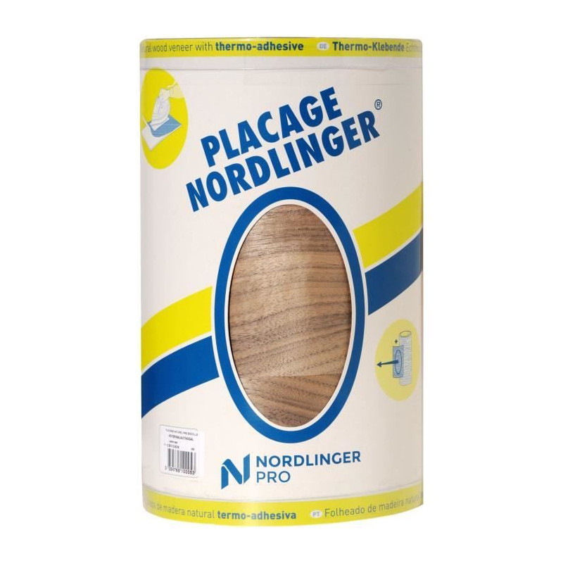 Placage - NORDLINGER PRO - 0.25 m x 2.50 m - Non-encollé - Noyer